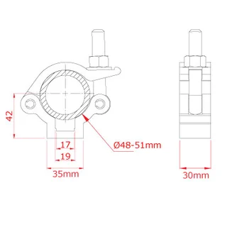 Dougthy T58080 L/W Slimline Half Coupler 