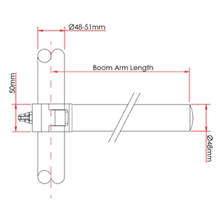 Dougthy T57318 Boom Arm 750Mm (Black) 