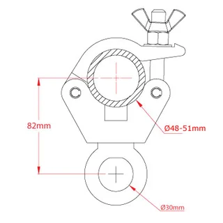 Dougthy T57206 Doughty Clamp Hanging Clamp (M12 Eyenut - 340 kg) Bl 