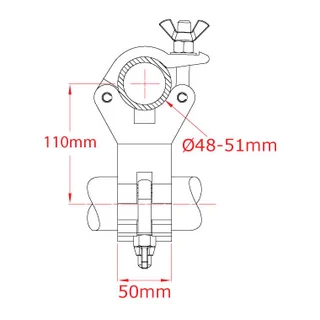Dougthy T57102 Doughty Clamp 90 Deg. Fixed Coupler 