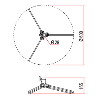 Doughty T54100 Nipper Stand (Folding Base) 