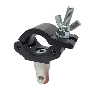 Doughty T45811 Clamp With Half Connector Weld Base (Black) 