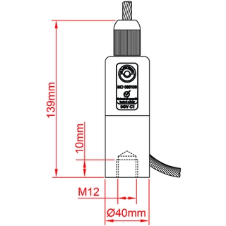 Doughty T37683 80Sv Ii Zw M12I(Fema Thr) (Side Exit Wire) (6mm-190kg) (8mm-330kg) 