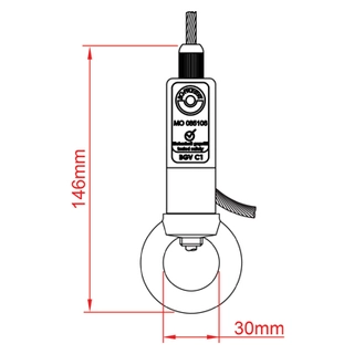 Doughty T37656 50Sv Ii Zw With Ring (Side Exit Wire) (4mm-80kg) (5mm-130kg) 