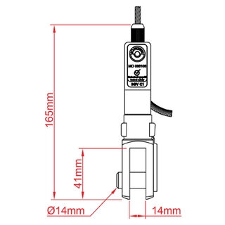 Doughty T37655 50Sv Ii Zw With Fork (Side Exit Wire) (4mm-80kg) (5mm-130kg) 