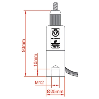 Doughty T37653 50Sv Ii Zw M12I(Fem Thr) (Side Exit Wire) (4mm-80kg) (5mm-130kg) 