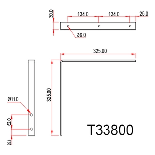 Doughty T33800 Wall Bracket (Light Duty) 