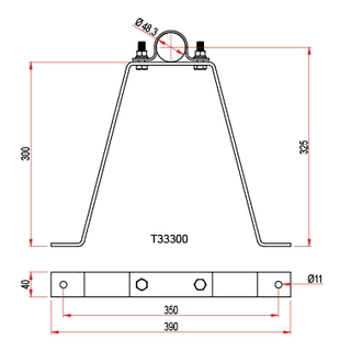 Doughty T33310 Pipe To Wall Bracket (100mm Stand Off) 