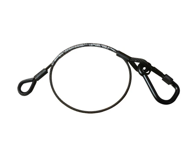 Doughty T2844001 36Kg Safety Bond(Black) (4mm X 600mm Long With M8 Carbine Hook) 