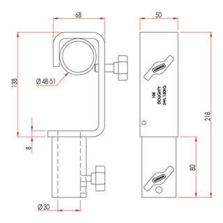 Doughty T20900 Hook Clamp Tv Specification 