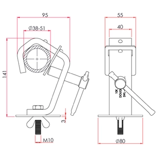 Doughty T20405 Hook Clamp Universal Heavy Duty Hook Clamp -C/W Protect Plate 