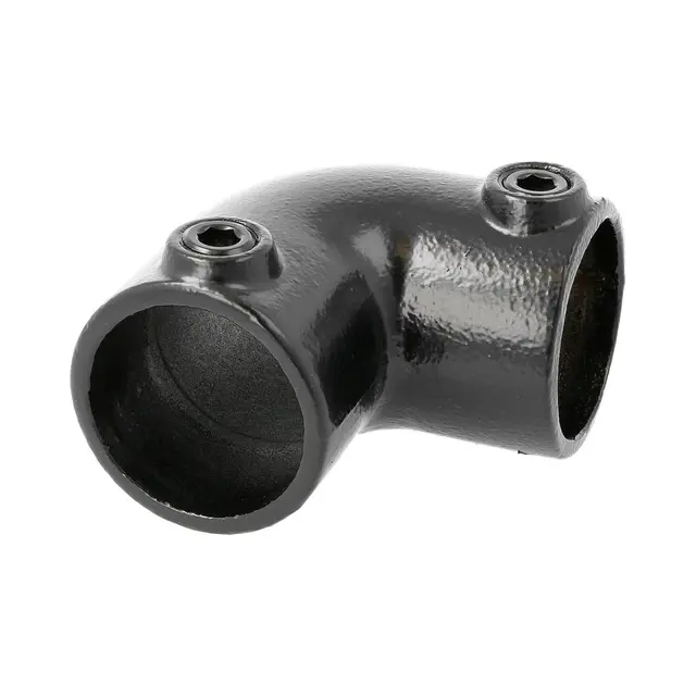 Doughty T1250001 Pipe Clamp(Black) 90 Deg Elbow 