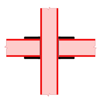 Doughty T1190001 Pipe Clamp(Black) Two Socket Cross 