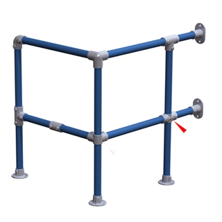 Doughty T1190001 Pipe Clamp(Black) Two Socket Cross 