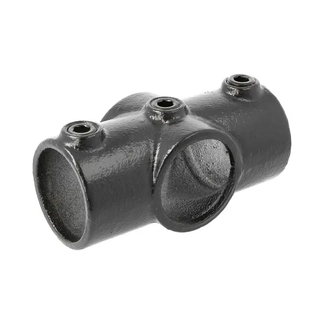 Doughty T1190001 Pipe Clamp(Black) Two Socket Cross 
