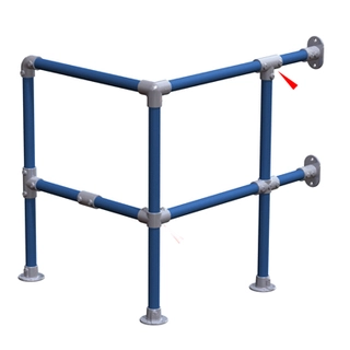 Doughty T1040001 Pipe Clamp(Black) Long Tee 