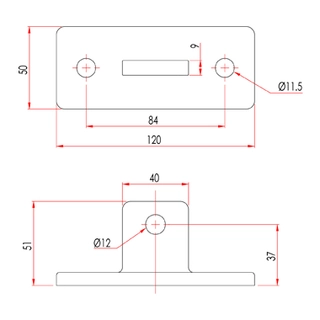 Doughty T16900M Pipeclamp Swivel Base Section (Male) 