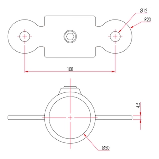 Doughty T16700M Pipeclamp Double Male Section Of Swivel 
