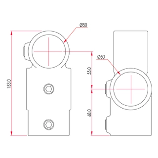Doughty T16500 Pipeclamp Combination Socket Tee 