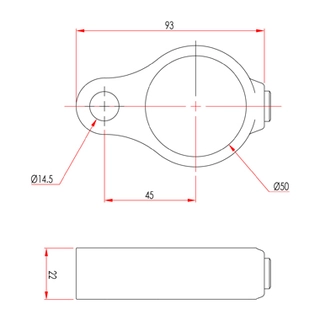 Doughty T13800 Pipeclamp Gate Eye 