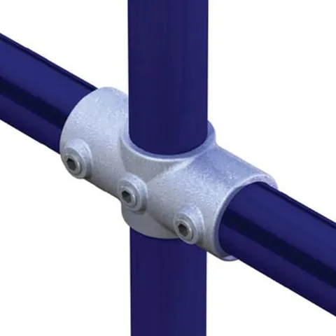 Doughty T13000 Pipeclamp Two Socket Cross (Adjust. Centre 30-60 Deg.) 