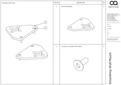 Optimal Audio Wall Mount (Black) Wall/desktop mount kit for SmartAmp (Bl)