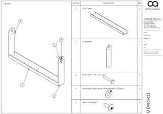 Optimal Audio U Bracket A (Black) U Bracket for Cuboid 8 (Black)