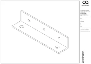 Optimal Audio Sub Bracket (Pair) (Black) Wall &amp; Ceiling bracket for Sub 10