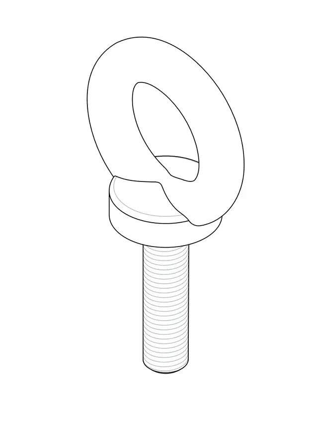 Optimal Audio M8 Eye Bolt 8mm x 31.7mm Collared Eye Bolt 