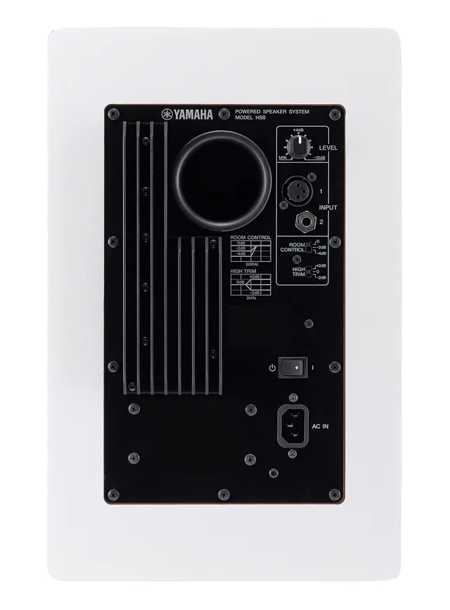 Yamaha HS8W 2-way bi-amp speaker 8" / 1". White. 
