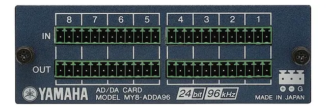 Yamaha MY8-ADDA96 INTERFACE CARD 8-ch 24-bit/96kHz analog line in/out. 
