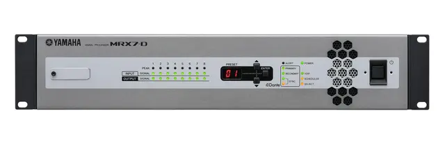 Yamaha MRX7D DSP-processor. 64 ch I/O Dante 