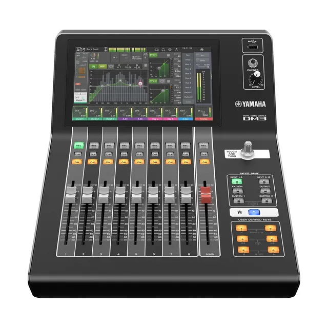 Yamaha DM3 Digital mixer m/Dante 16 + 1 ST, 2 FX . 6 AUX, 2 MTRX, 2 FX. 