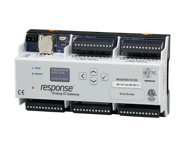 ETC Response Analog IO Gateway, DIN rail mount 