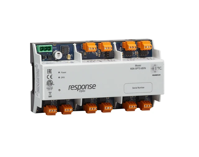 ETC Response Opto-Splitter - 8 Port DIN with Terminal 