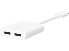 Belkin USB-C Audio + Charge Adapter hvit PD60W, 2x USB-C