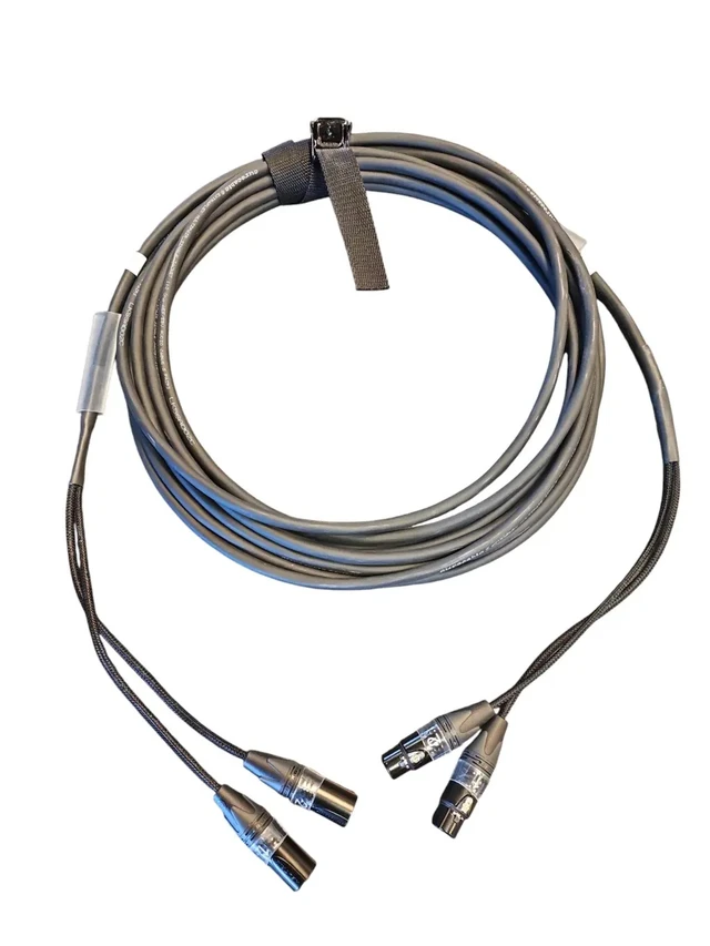 LMT-CAB Lyd Multikabel 2-par XLR 20m med Krympestrømpe og stropp 