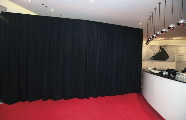 Wentex P&D Curtain MGS 175 g/m² Black - 330 x 500 cm (W x H) - pleated 
