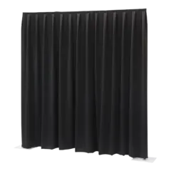 Wentex P&amp;D Curtain MGS 175 g/m² Black - 330 x 500 cm (W x H) - pleated