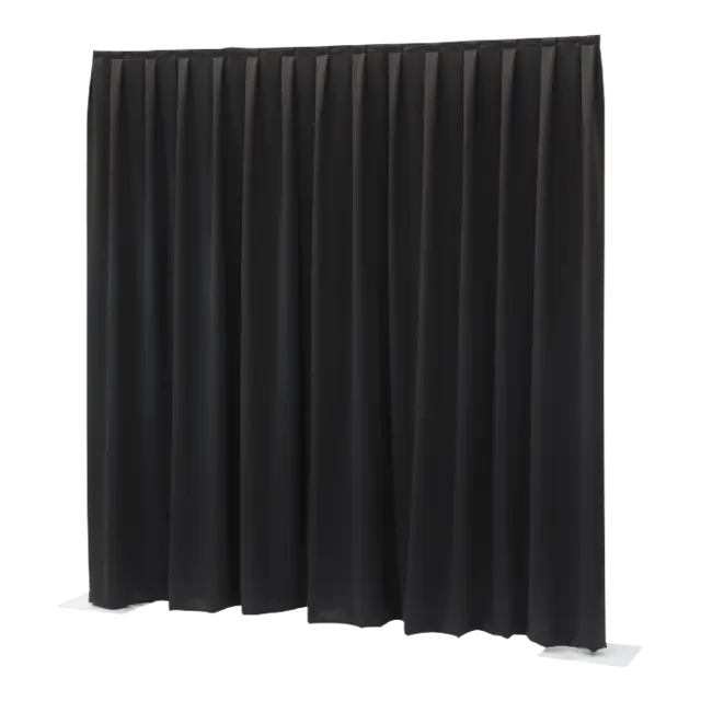 Wentex P&D Curtain MGS 175 g/m² Black - 330 x 500 cm (W x H) - pleated 