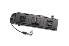 VELVET Double Vlock battery adapter on EVO style plate with angled connector
