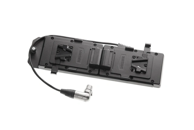 VELVET Double Vlock battery adapter on EVO style plate with angled connector 