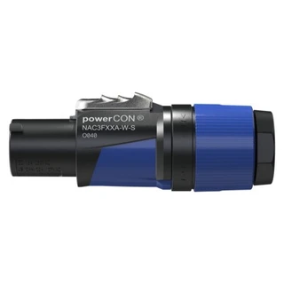 Neutrik Powercon NAC3FXXA-W-S til kabel inlet 6-12mm blå 