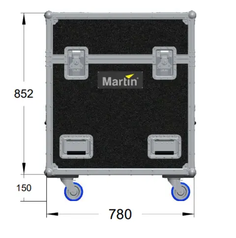 Martin Flightcase for 2 × MAC Quantum 