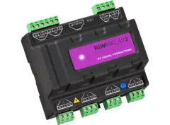 Visual RdmRelay2 (term) DIN Rail DMX/RDM 4 x Rele 16A