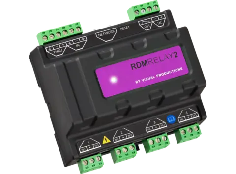 Visual RdmRelay2 (term) DIN Rail DMX/RDM 4 x Rele 16A 