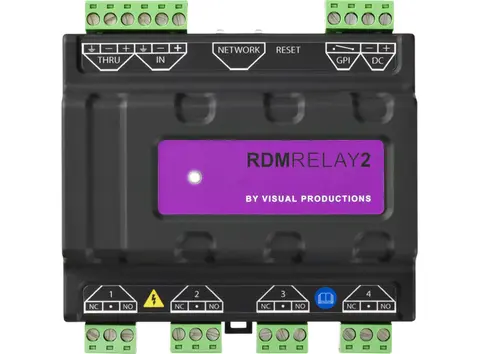 Visual RdmRelay2 (term) DIN Rail DMX/RDM 4 x Rele 16A 