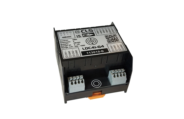 CLS LDC-41 G4 LED driver DMX DIN-rail 4 channels, output: 0.25-1A / 3V-45V per 