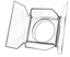 ETC S4 PAR Barn door, Short, White