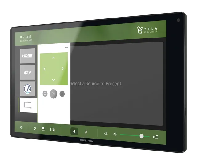 Crestron TSW-1080-B 10.1 in. Wall Mount Touch Screen, Black 